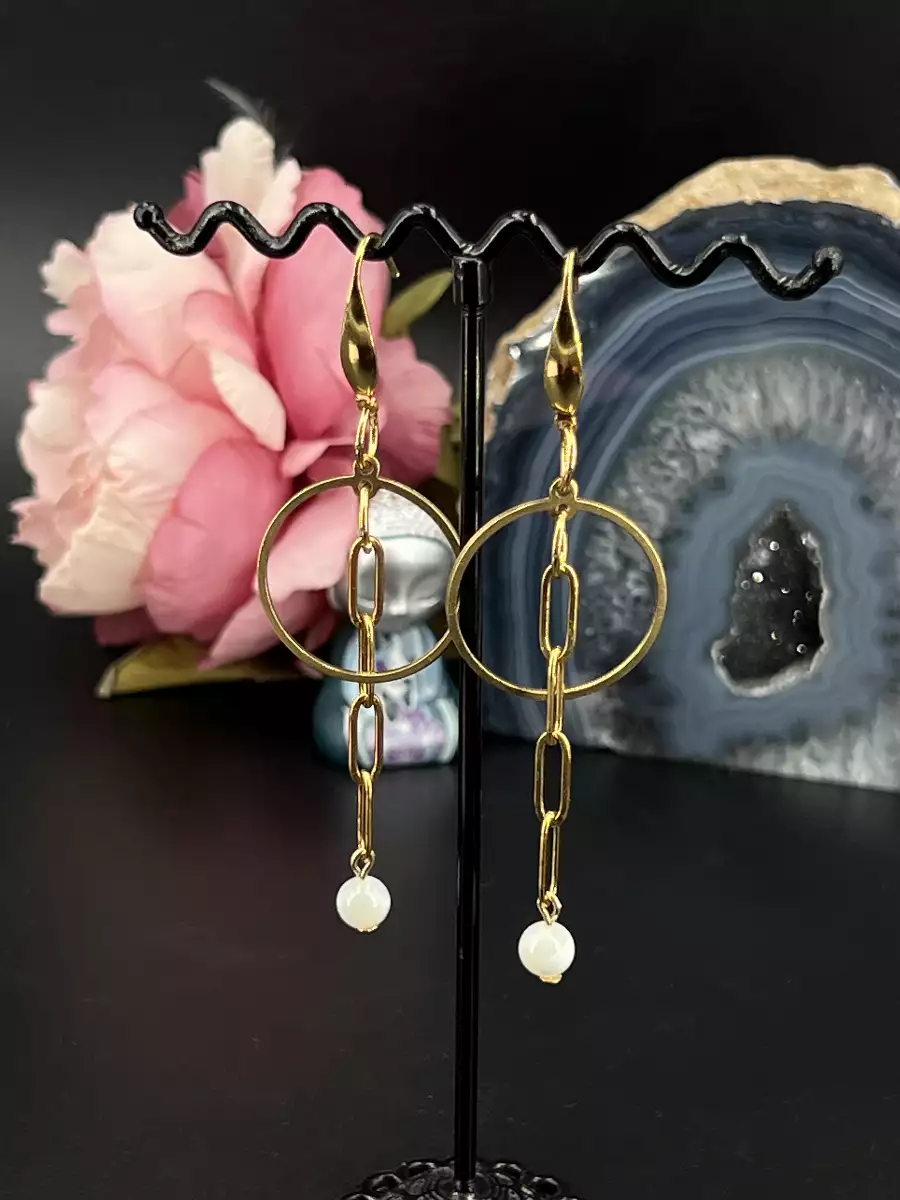 Boucles d'oreilles nacre