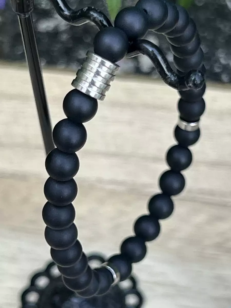 Bracelet onyx 6 mm