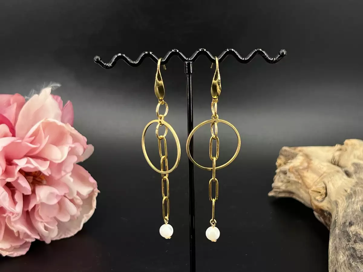 Boucles d'oreilles nacre