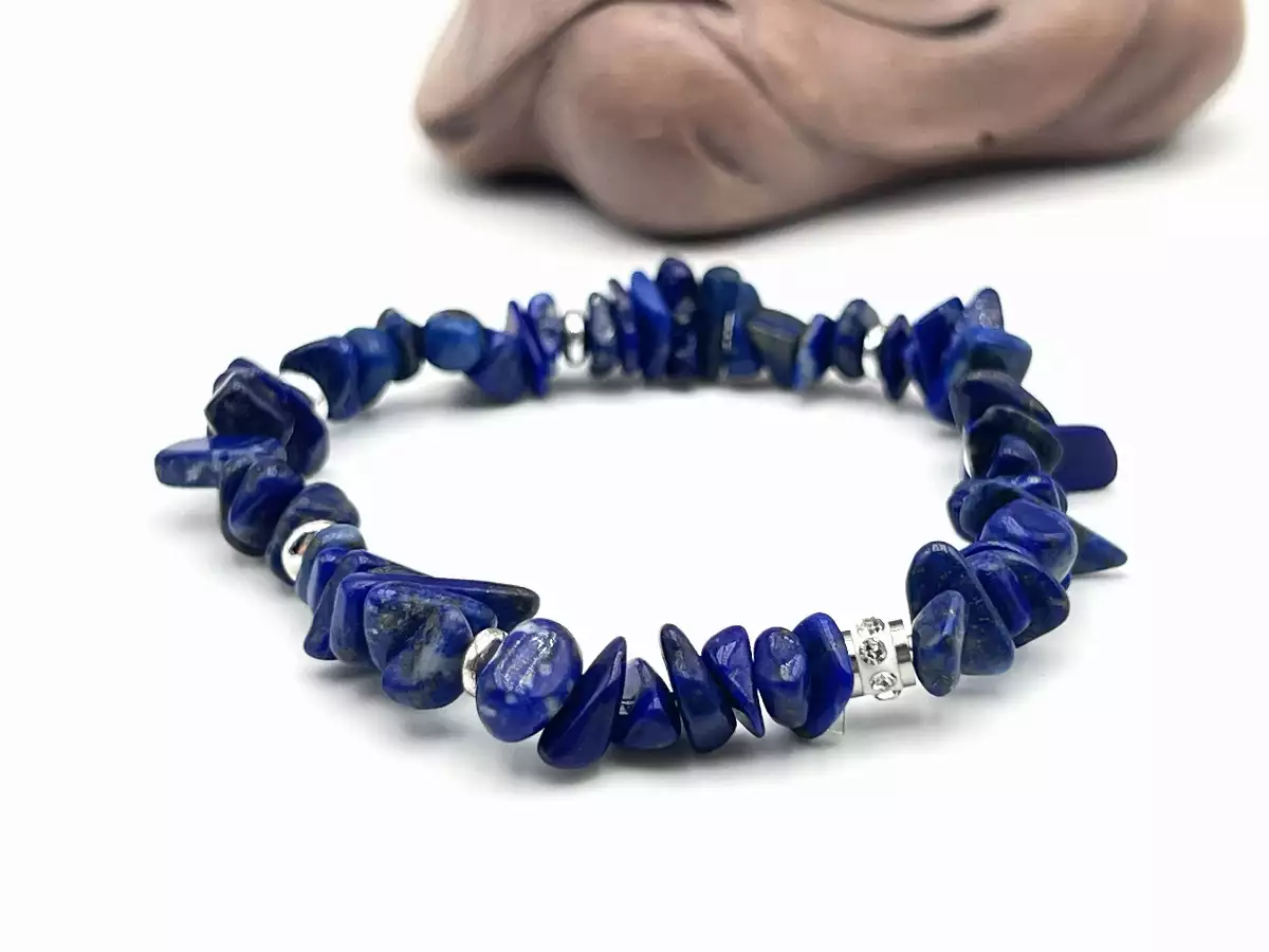 Bracelet chips en Lapis Lazuli