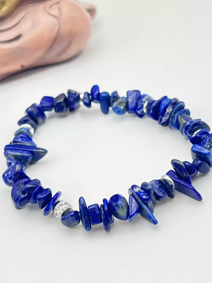 Bracelet chips en Lapis Lazuli