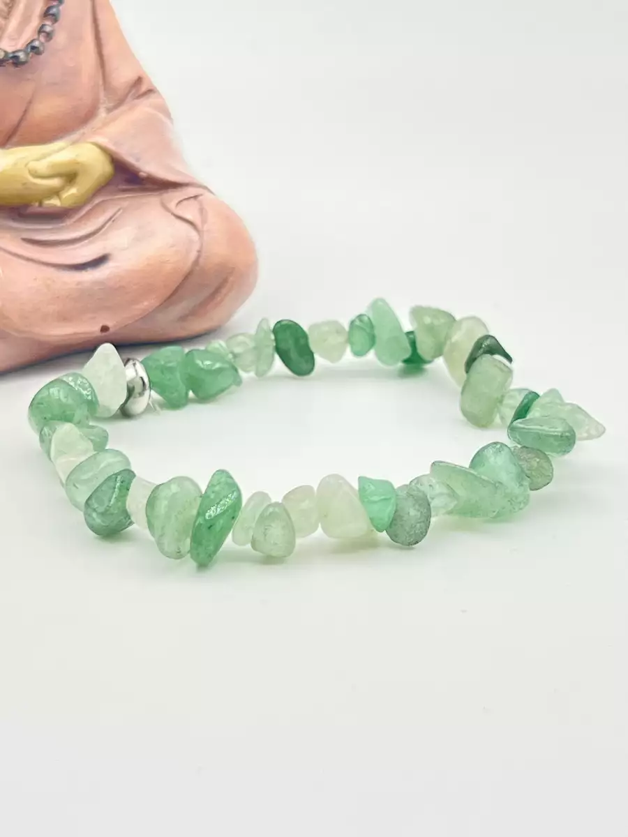 Bracelet chips en aventurine verte