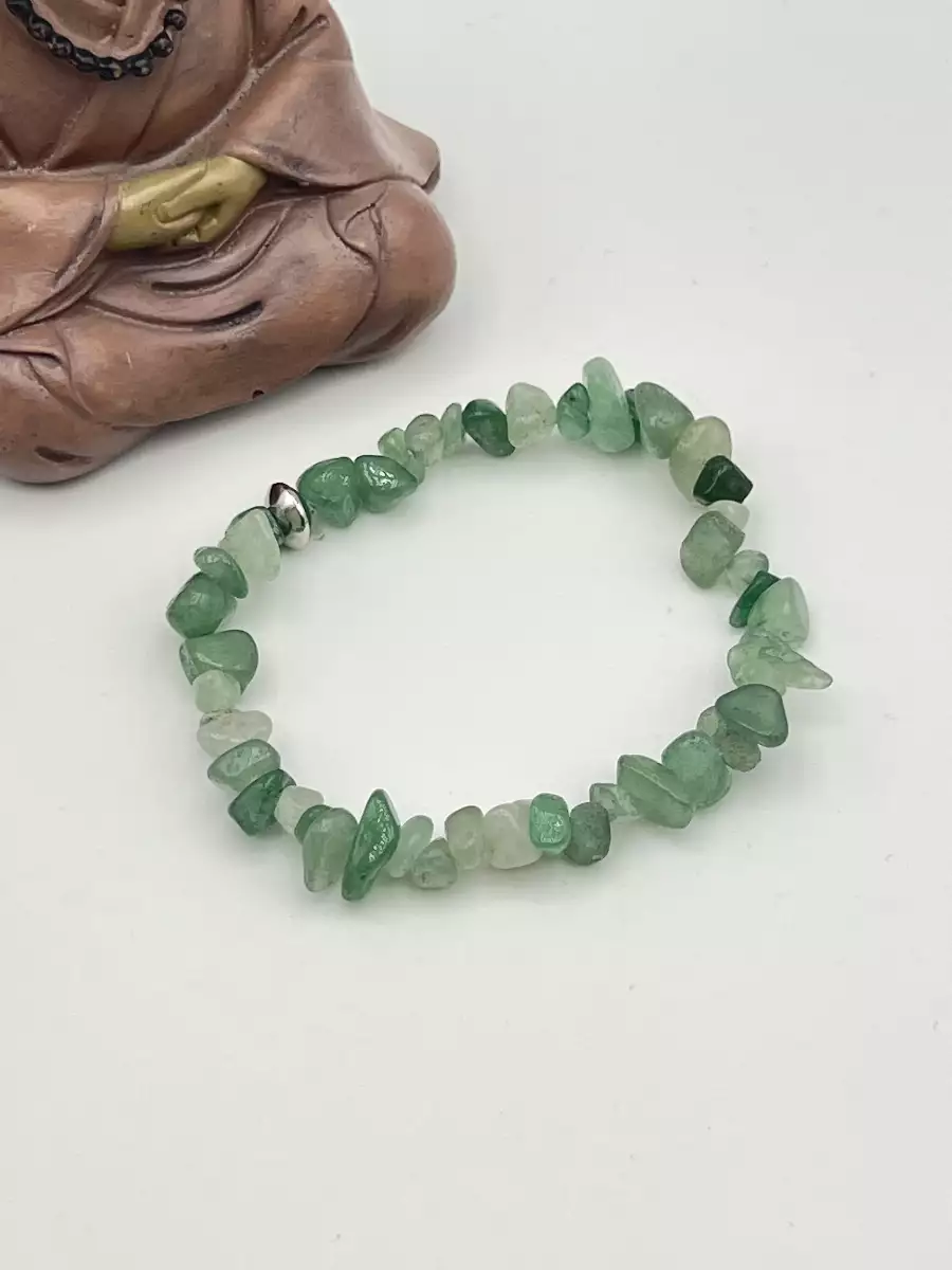 Bracelet chips en aventurine verte