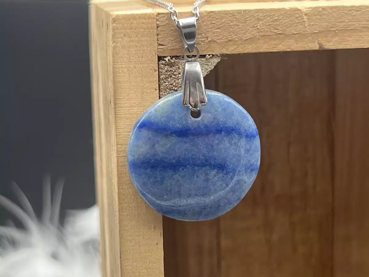 Pendentif en Quartz Bleu du Brésil