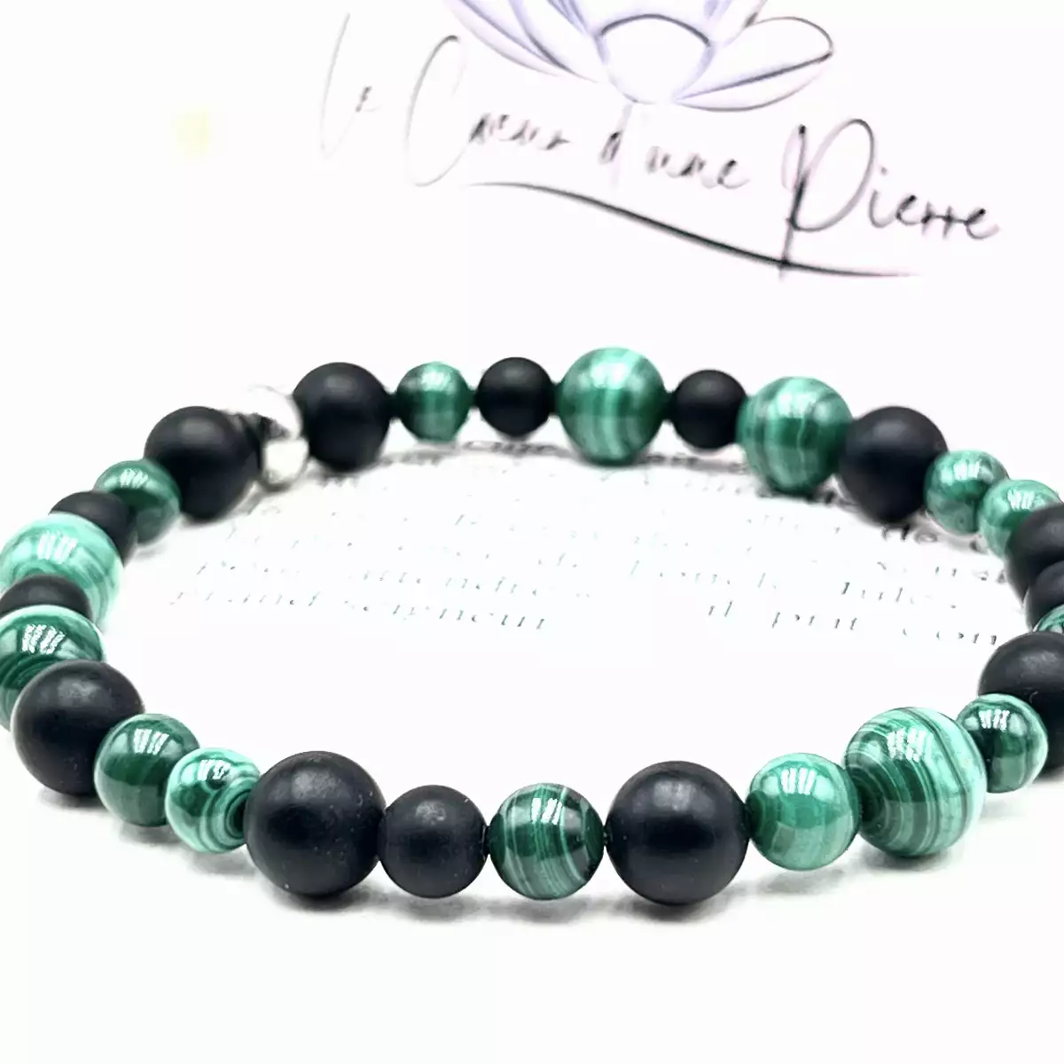 Bracelet Onyx et Malachite