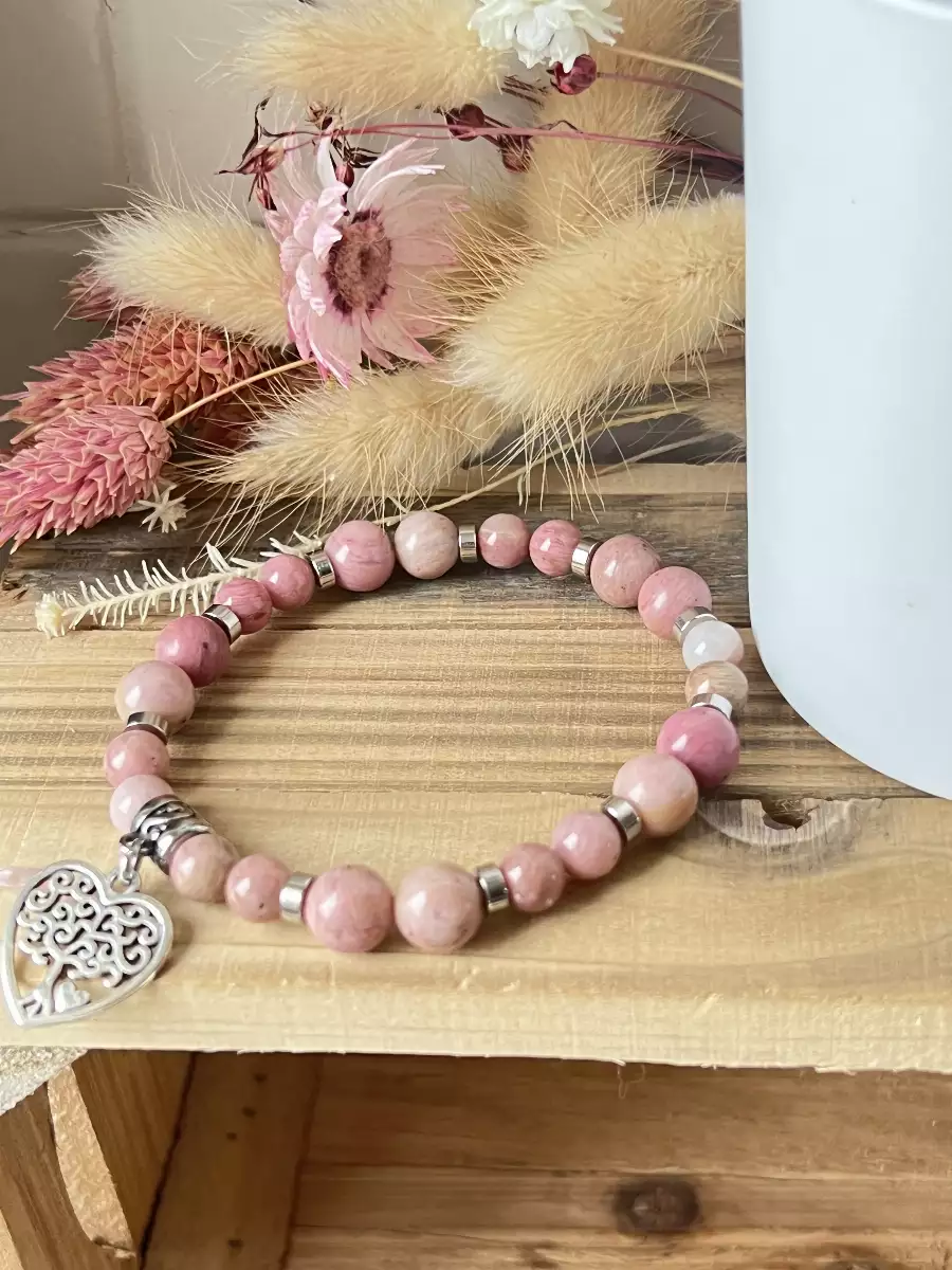 Bracelet en Rhodochrosite - Douceur et Harmonie ✨