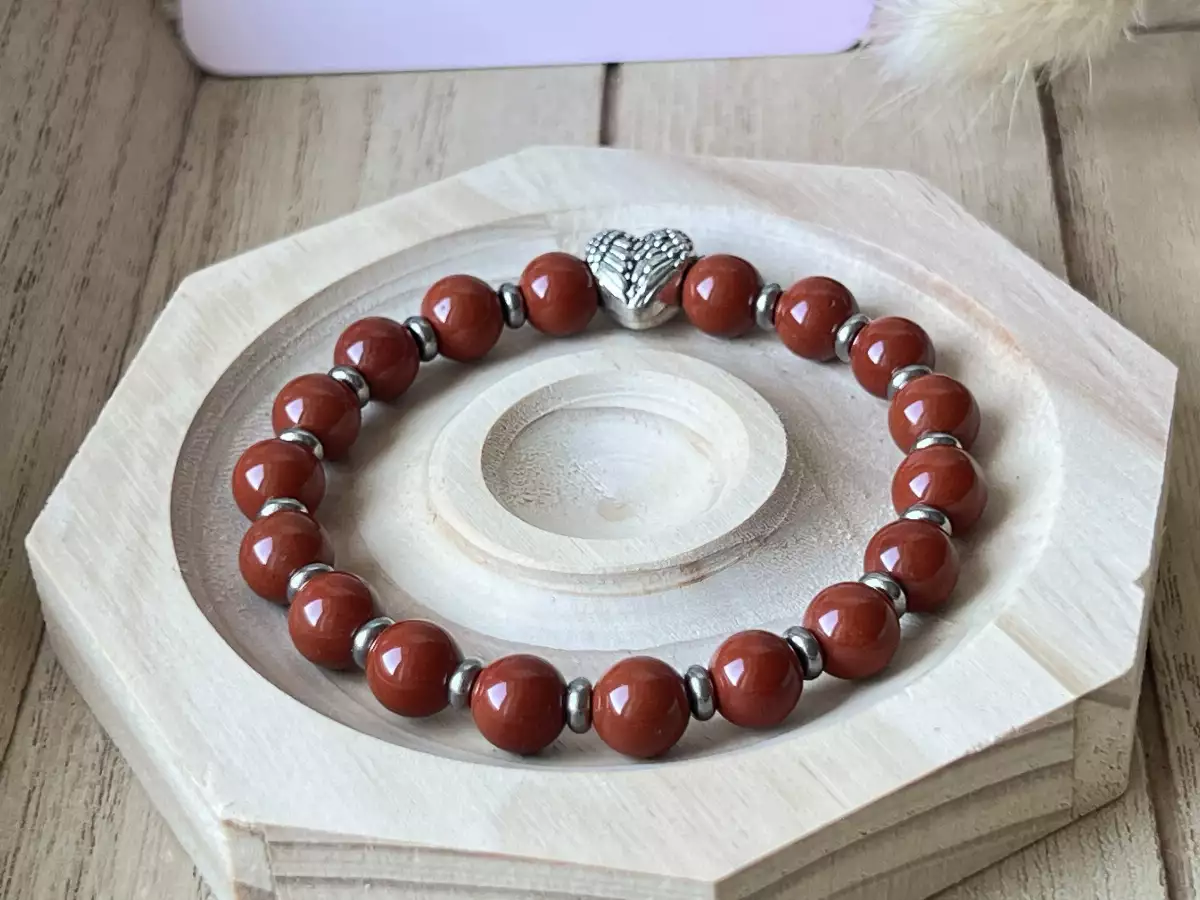 Bracelet en Jaspe Rouge