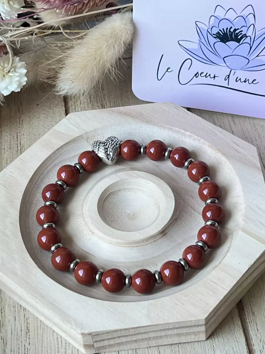 Bracelet en Jaspe Rouge