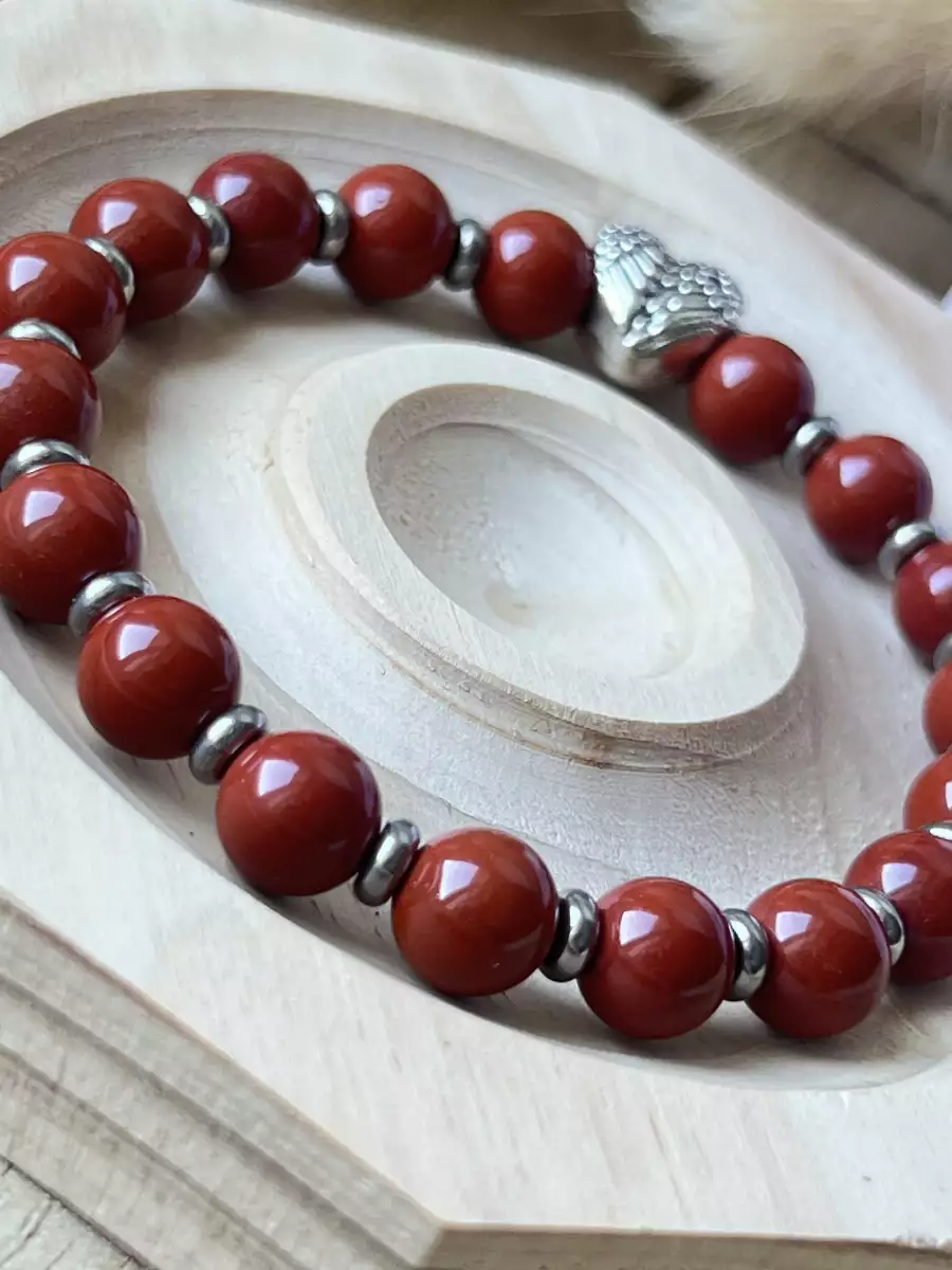 Bracelet en Jaspe Rouge
