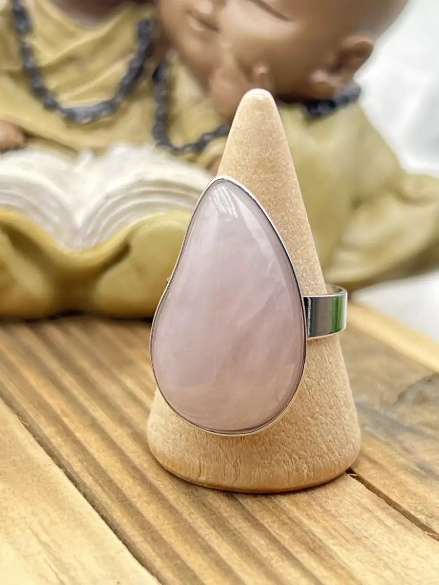 Bague en quartz rose