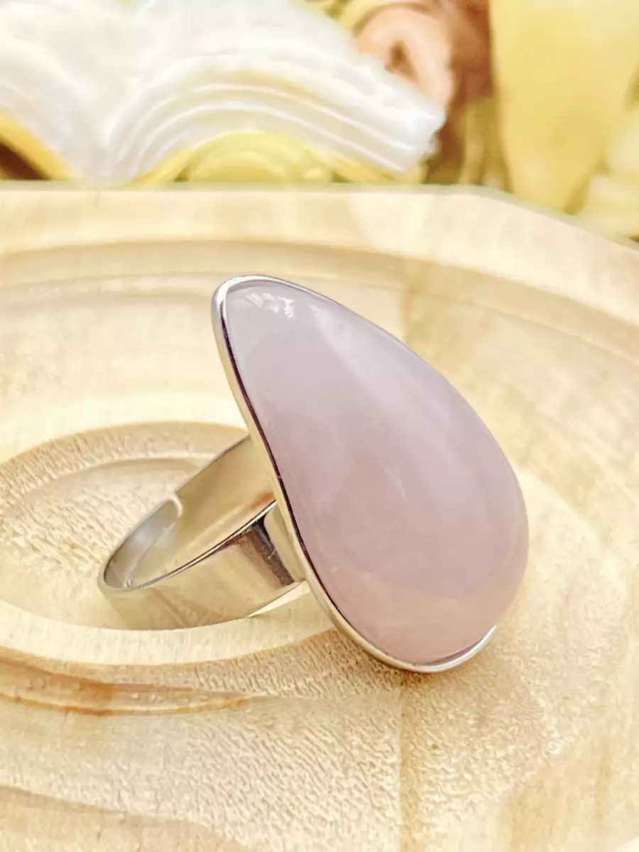 Bague en quartz rose