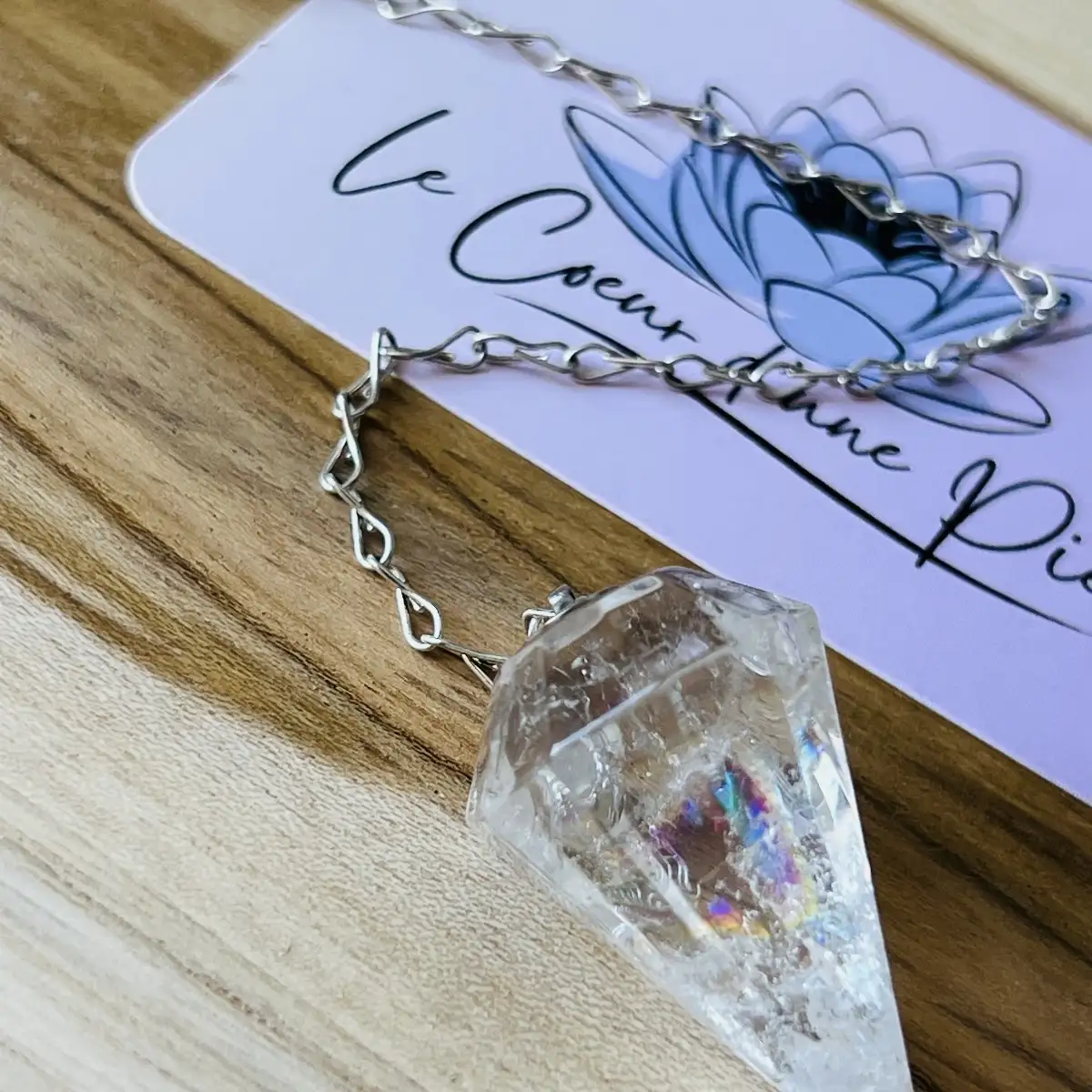 Pendule en Cristal de Roche