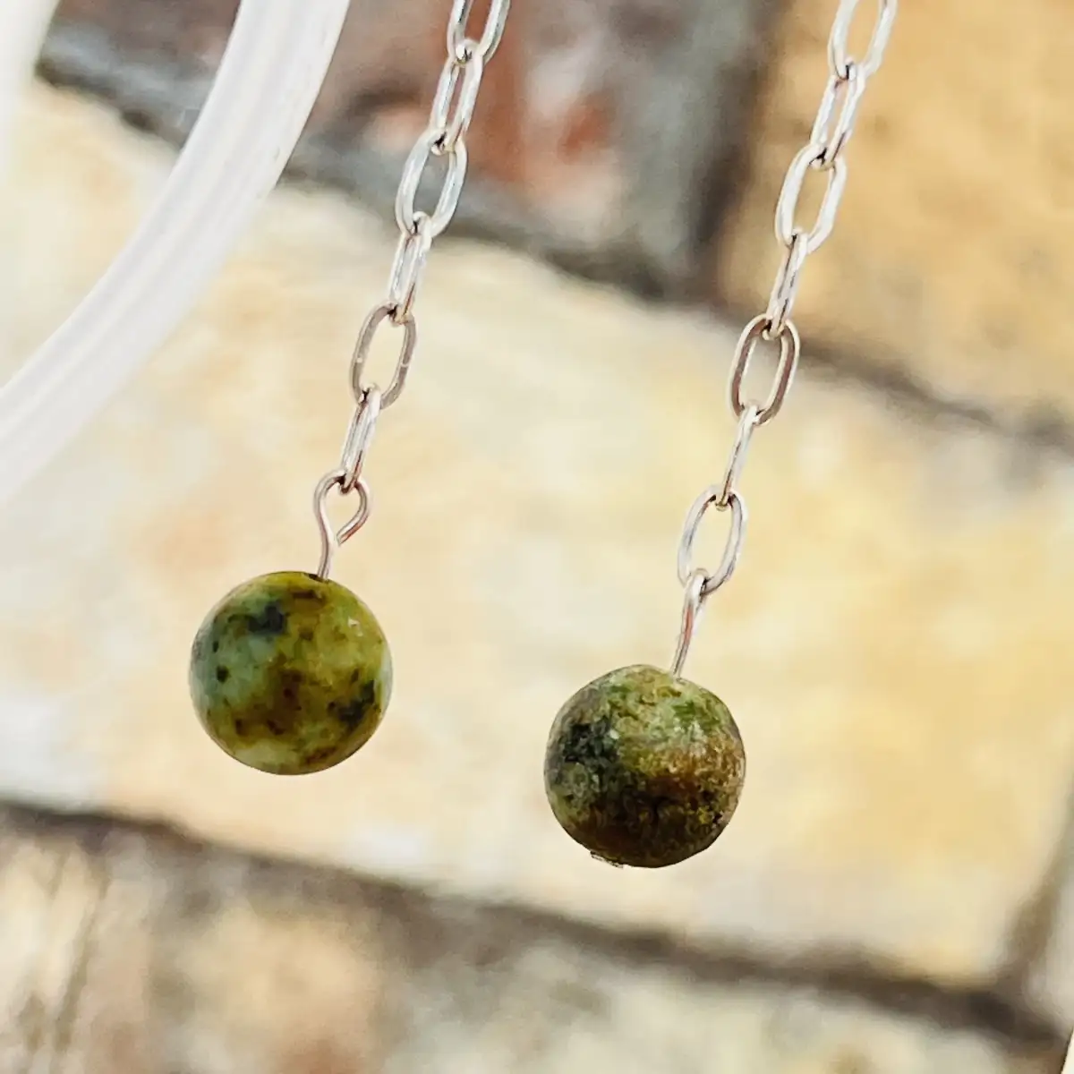 Boucles d'oreilles turquoise africaine