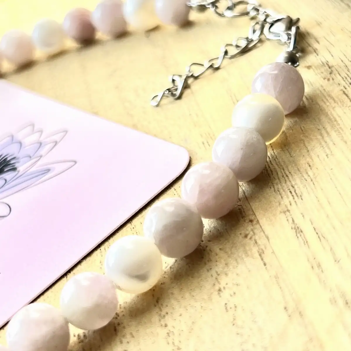 Collier en Nacre & Kunzite