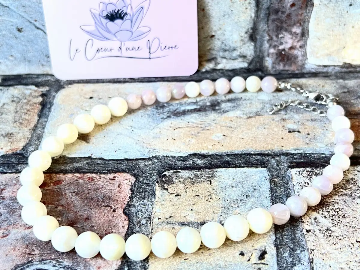 Collier en Nacre & Kunzite