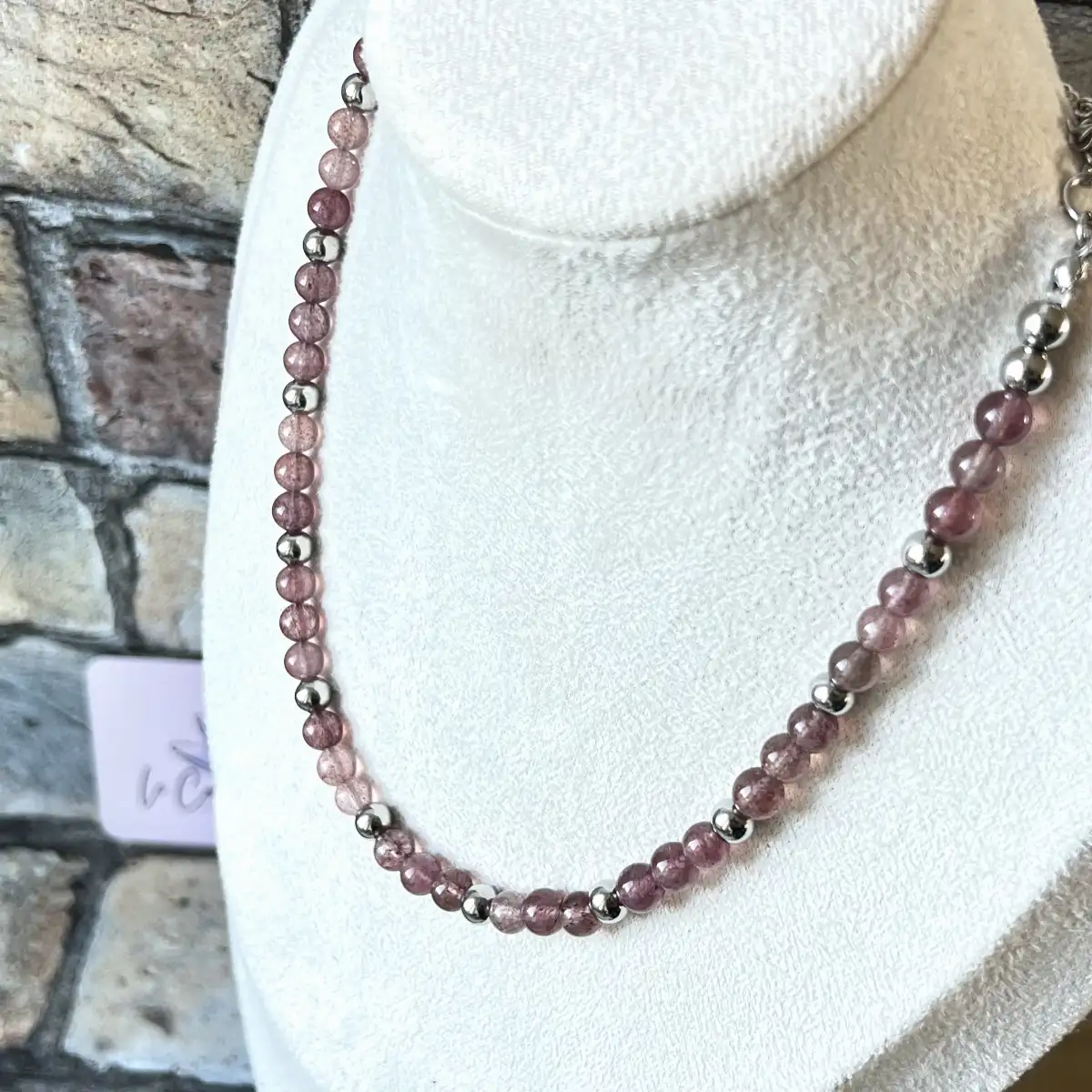Collier Quartz Fraise