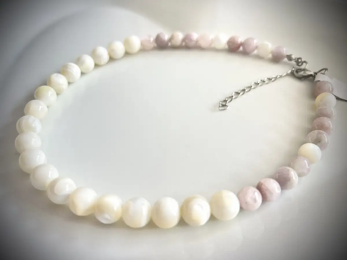 Collier en Nacre & Kunzite