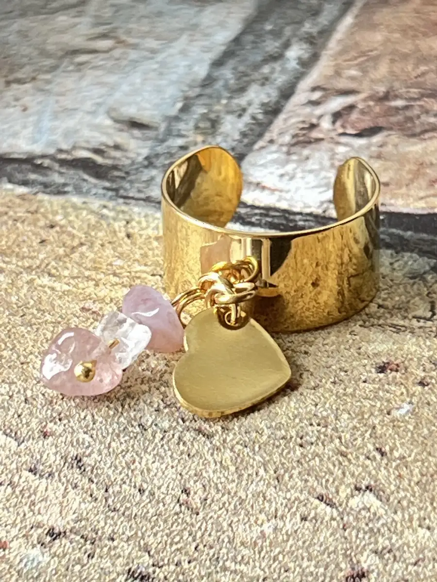 Bague acier inoxydable doré