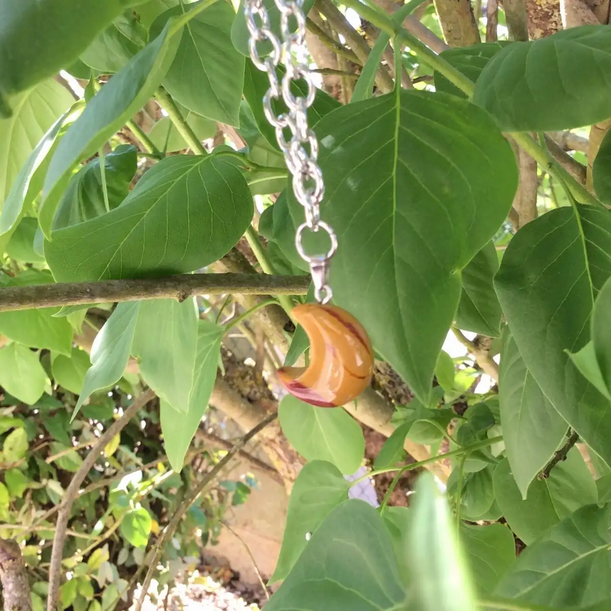 Pendentif Lune en Mookaïte