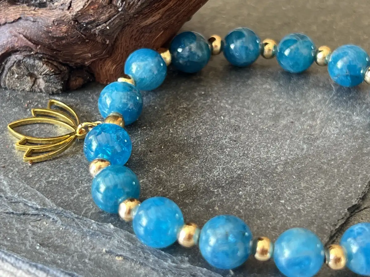 Bracelet en Apatite Bleue