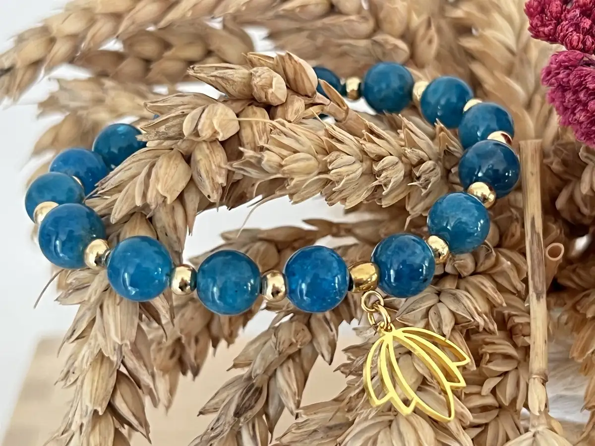 Bracelet en Apatite Bleue