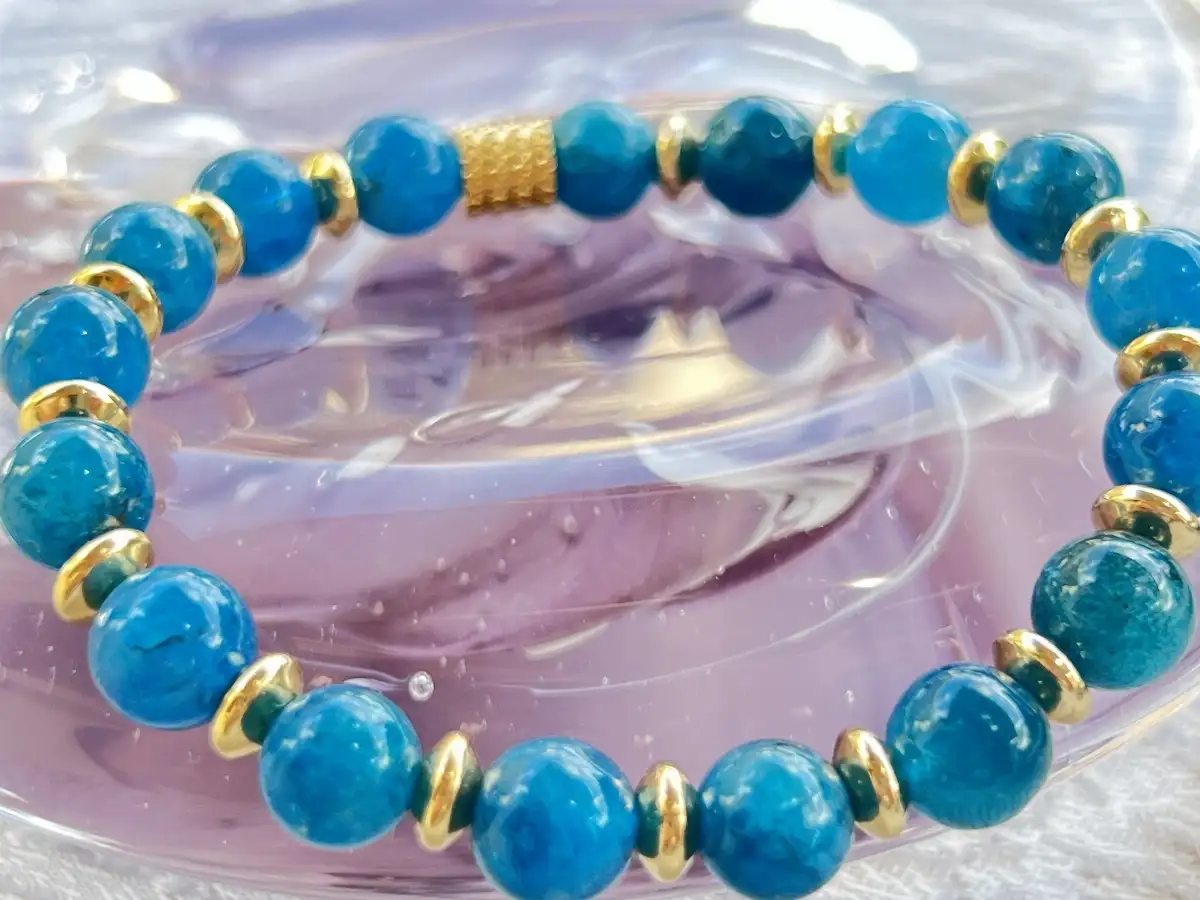 Bracelet en Apatite Bleue