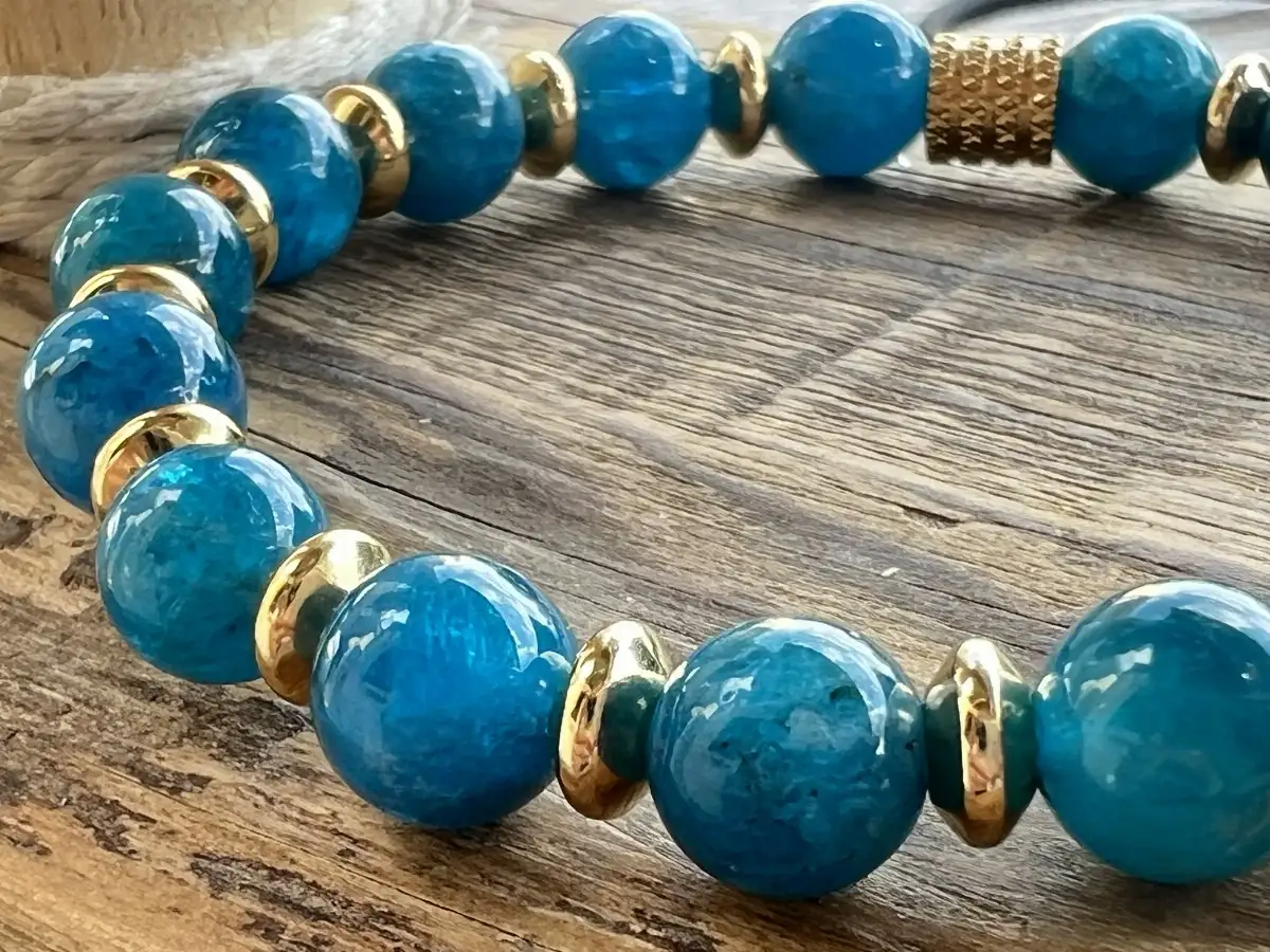 Bracelet en Apatite Bleue
