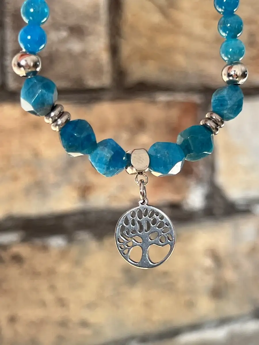 Bracelet en Apatite Bleue