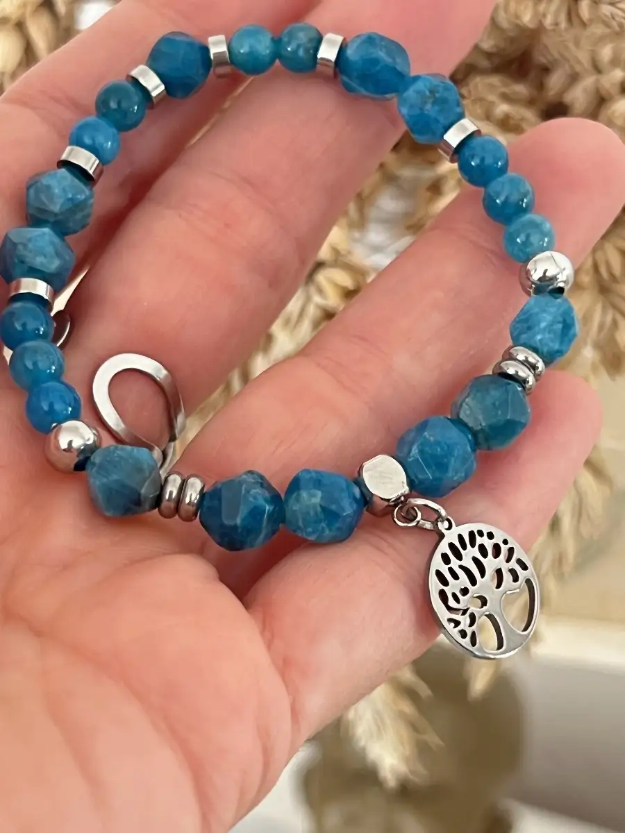 Bracelet en Apatite Bleue