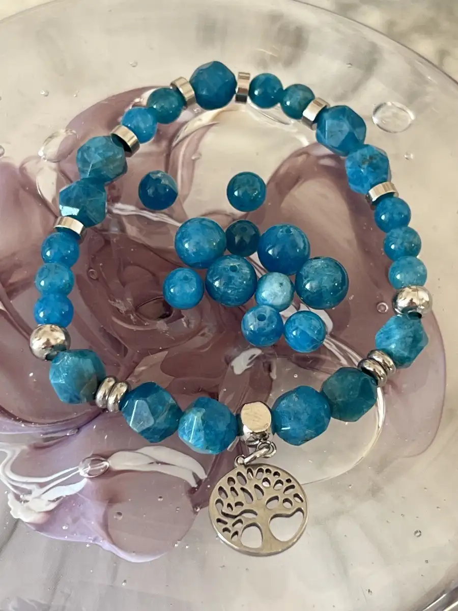 Bracelet en Apatite Bleue
