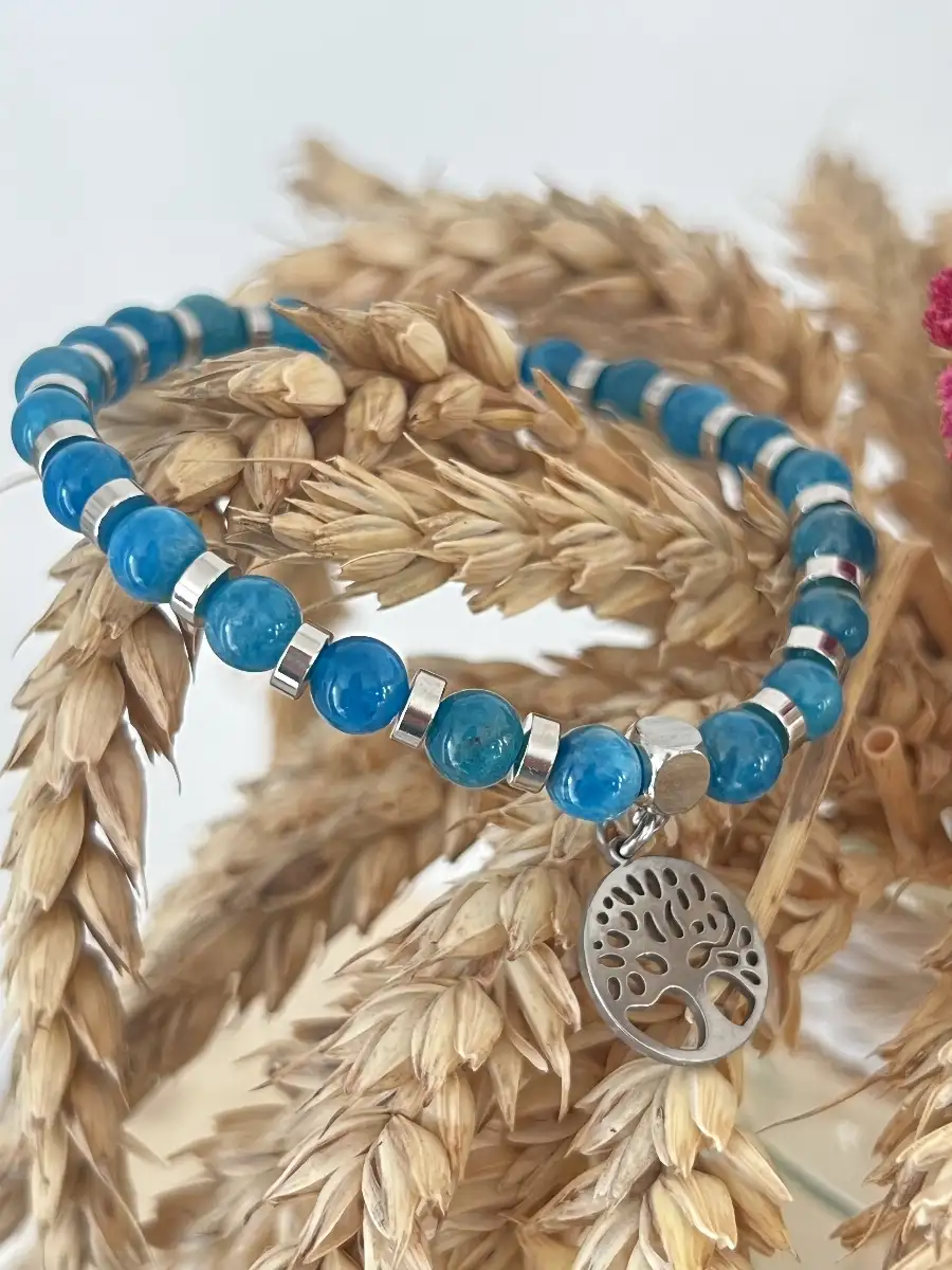 Bracelet en Apatite Bleue