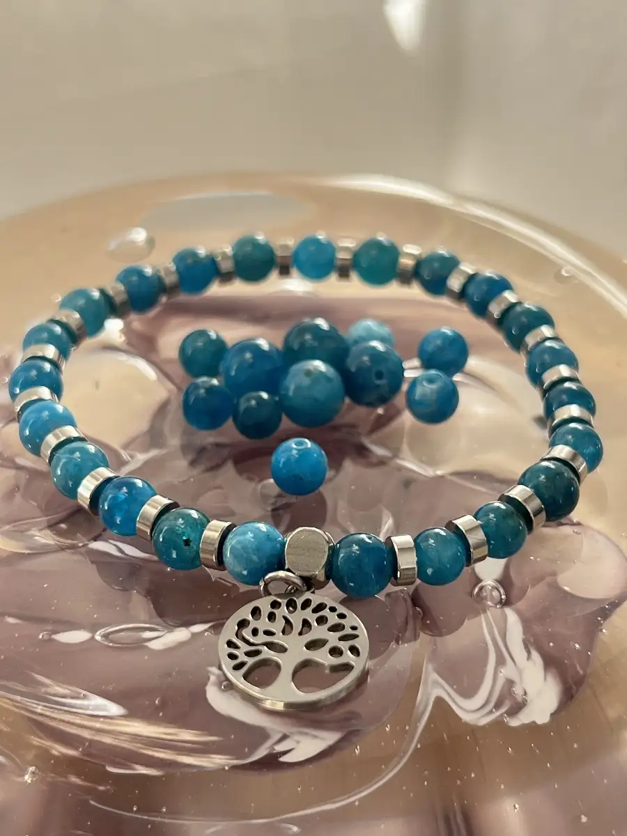 Bracelet en Apatite Bleue
