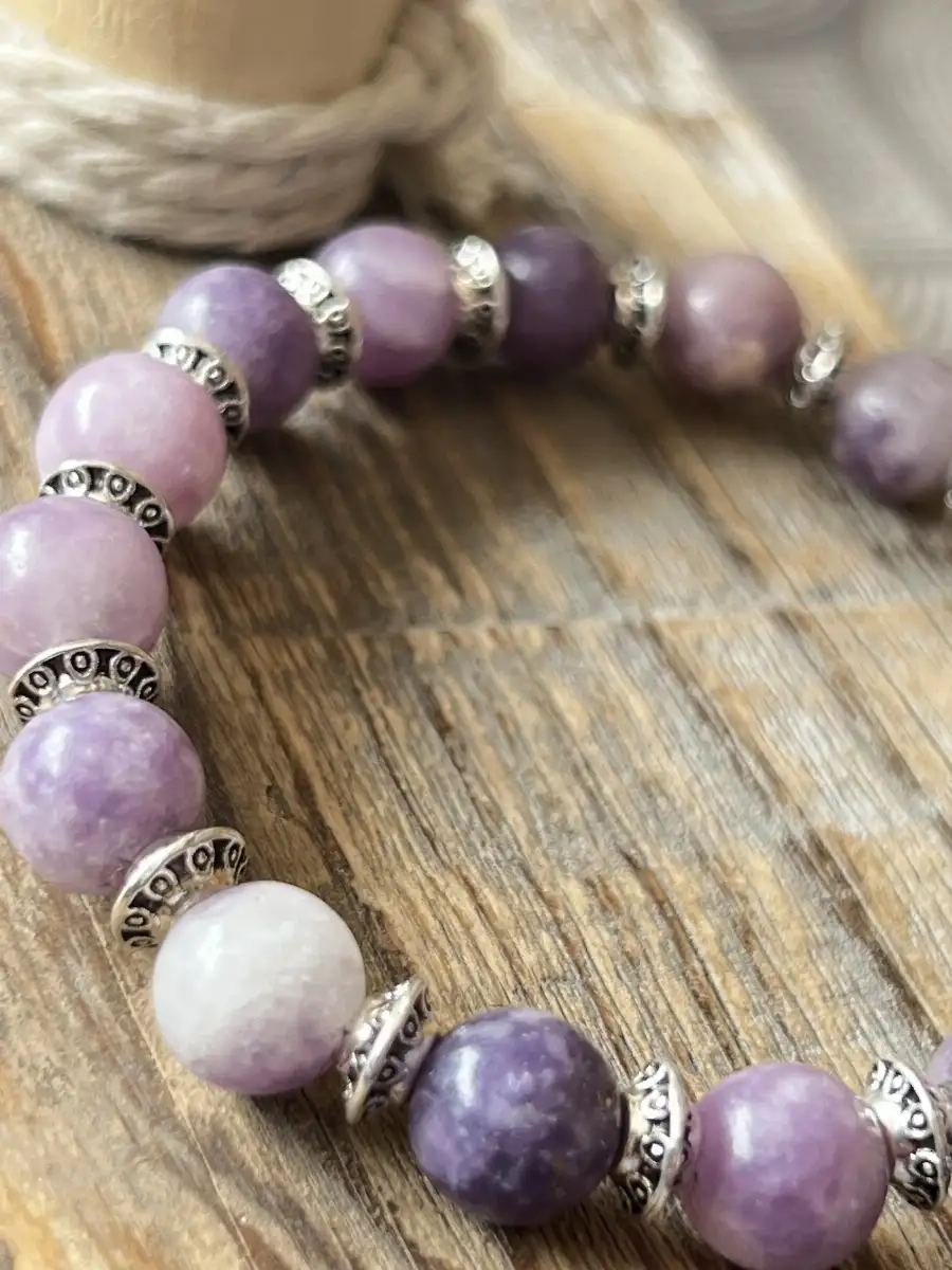 Bracelet en lépidolite