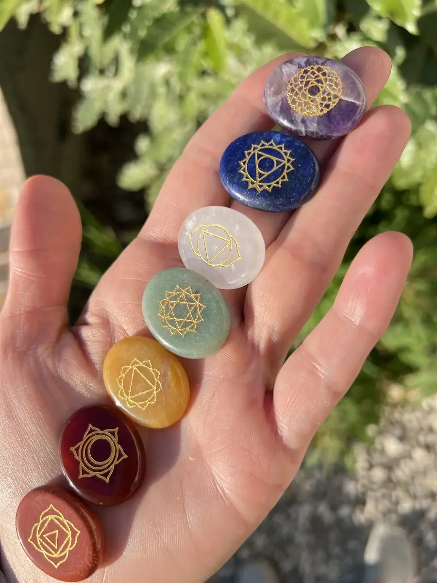 Lot de 7 Pierres Chakras