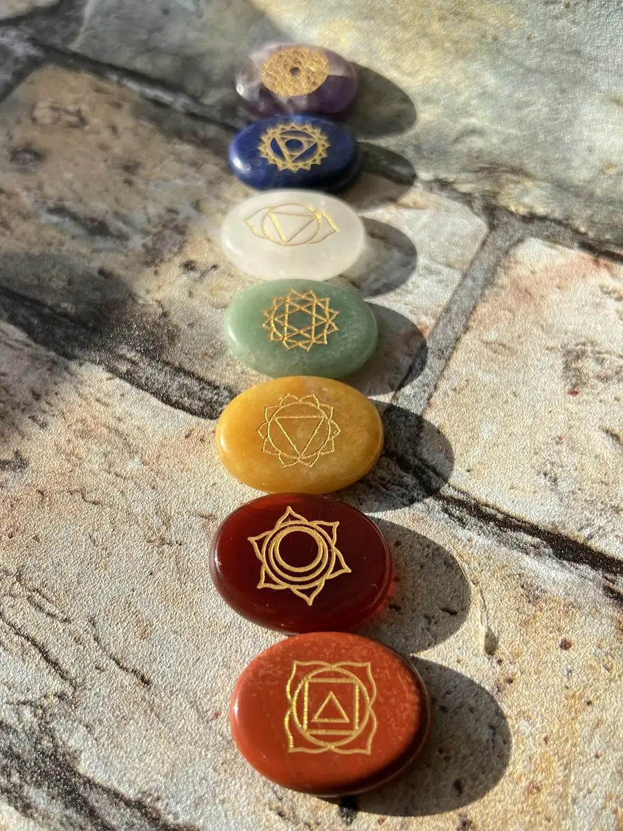 Lot de 7 Pierres Chakras
