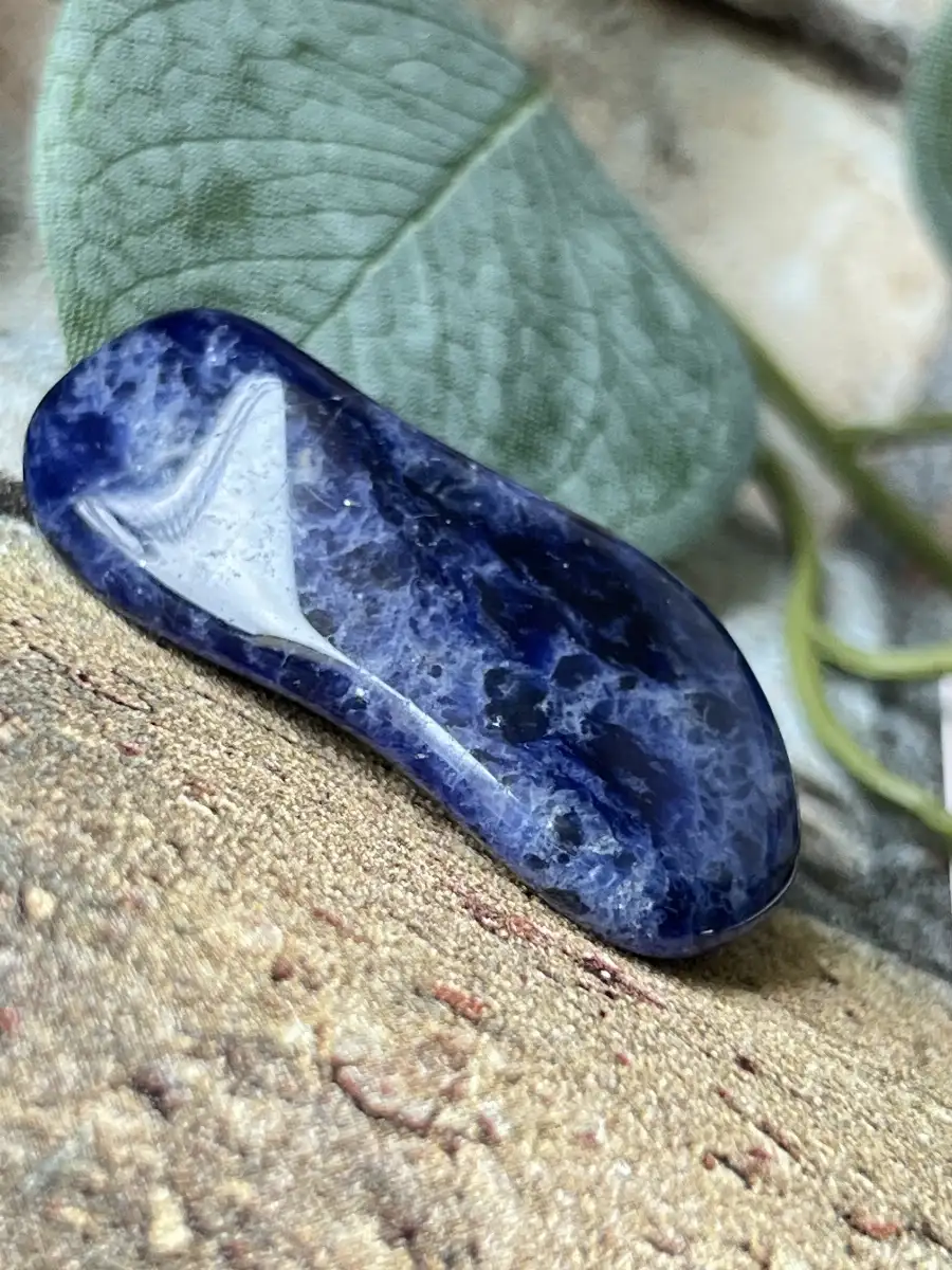 Pierre roulée en sodalite