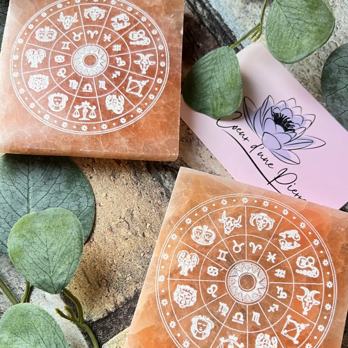 Plaquettes en Sélénite ORANGE