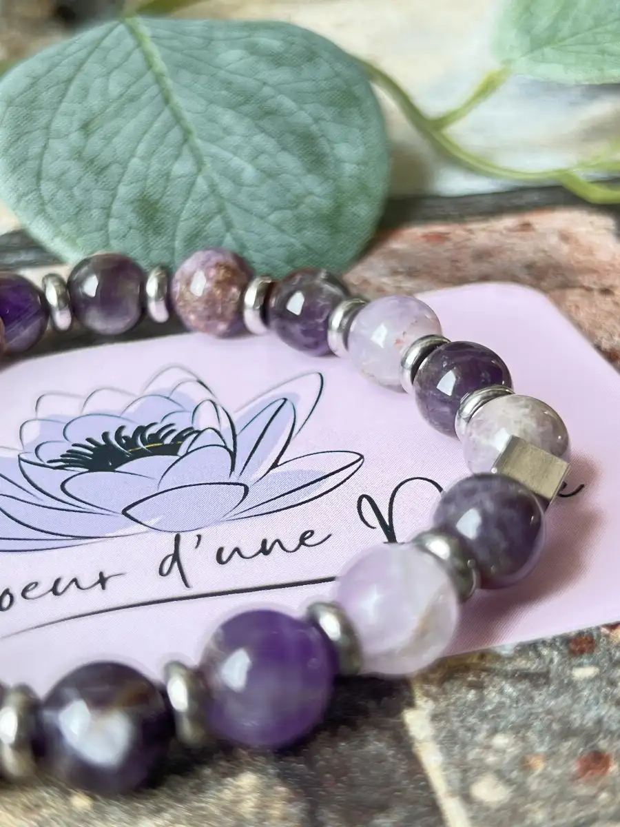Bracelet Améthyste fantôme