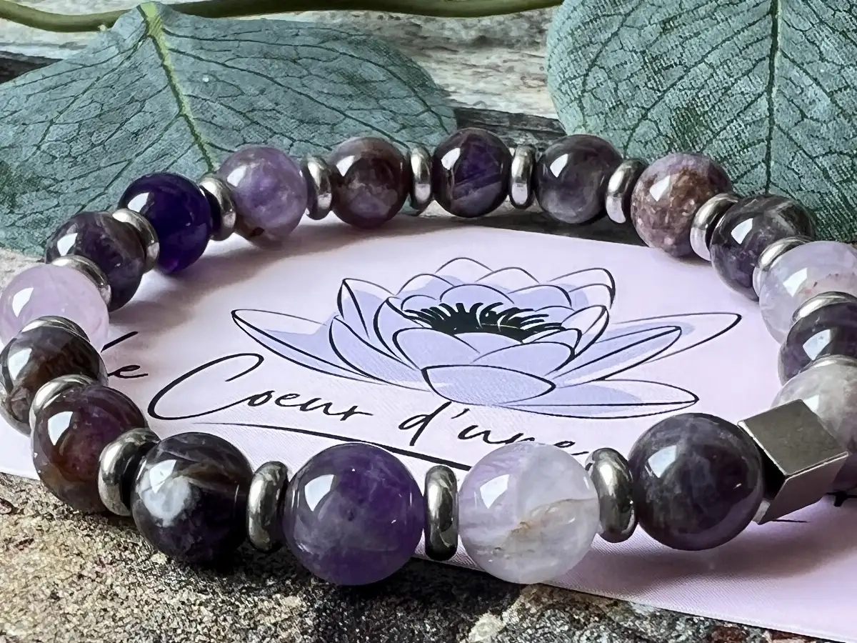 Bracelet Améthyste fantôme