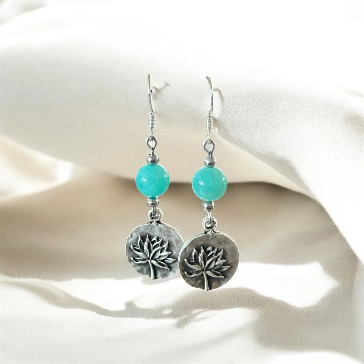 Boucles d'oreilles en amazonite extra
