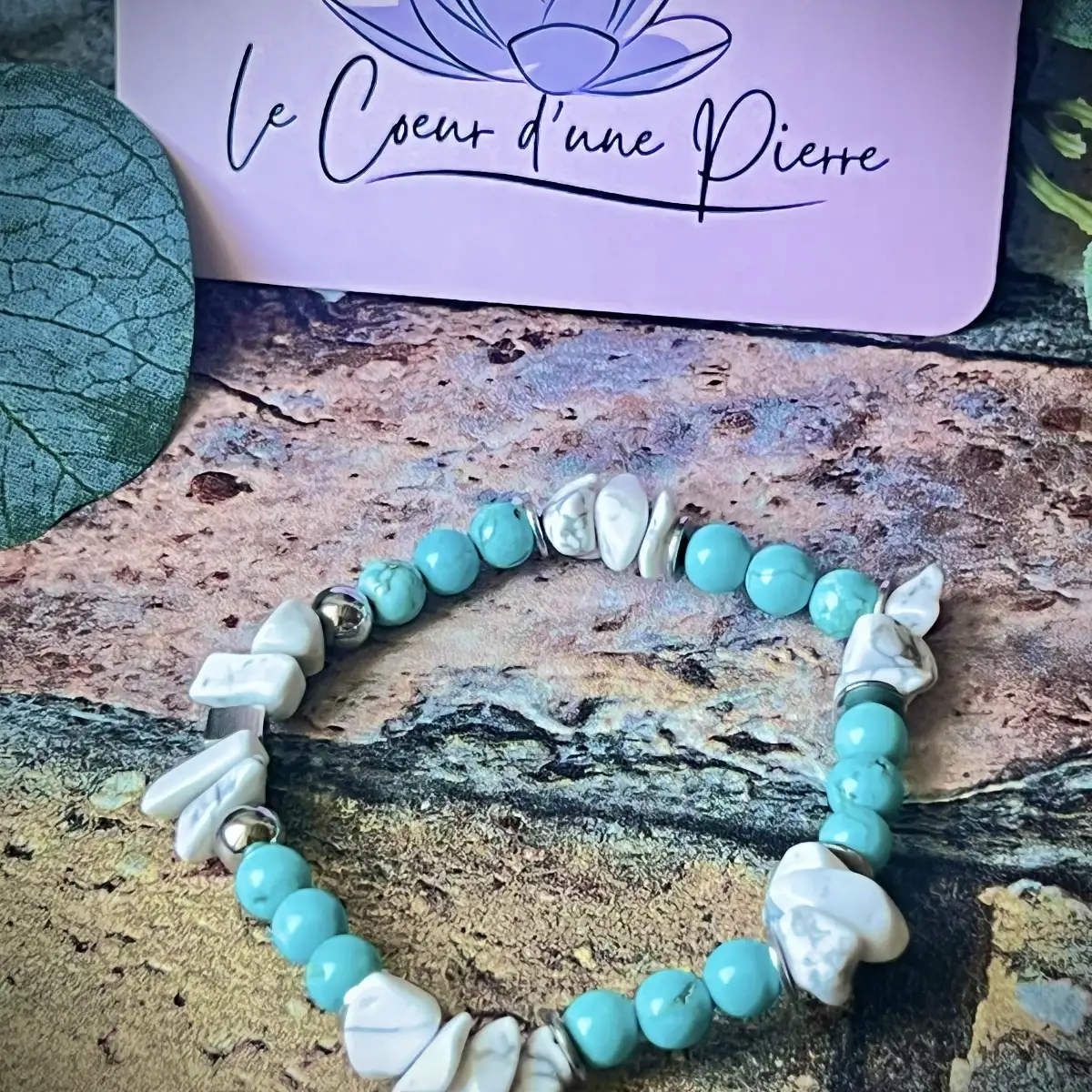 Bracelet Turquoise et Howlite