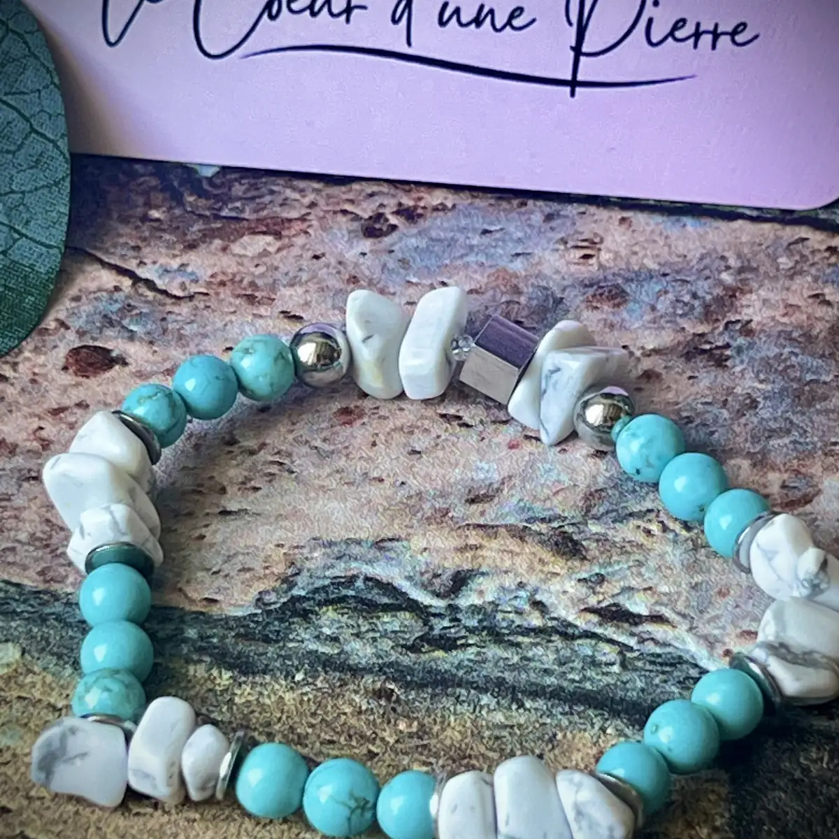 Bracelet Turquoise et Howlite