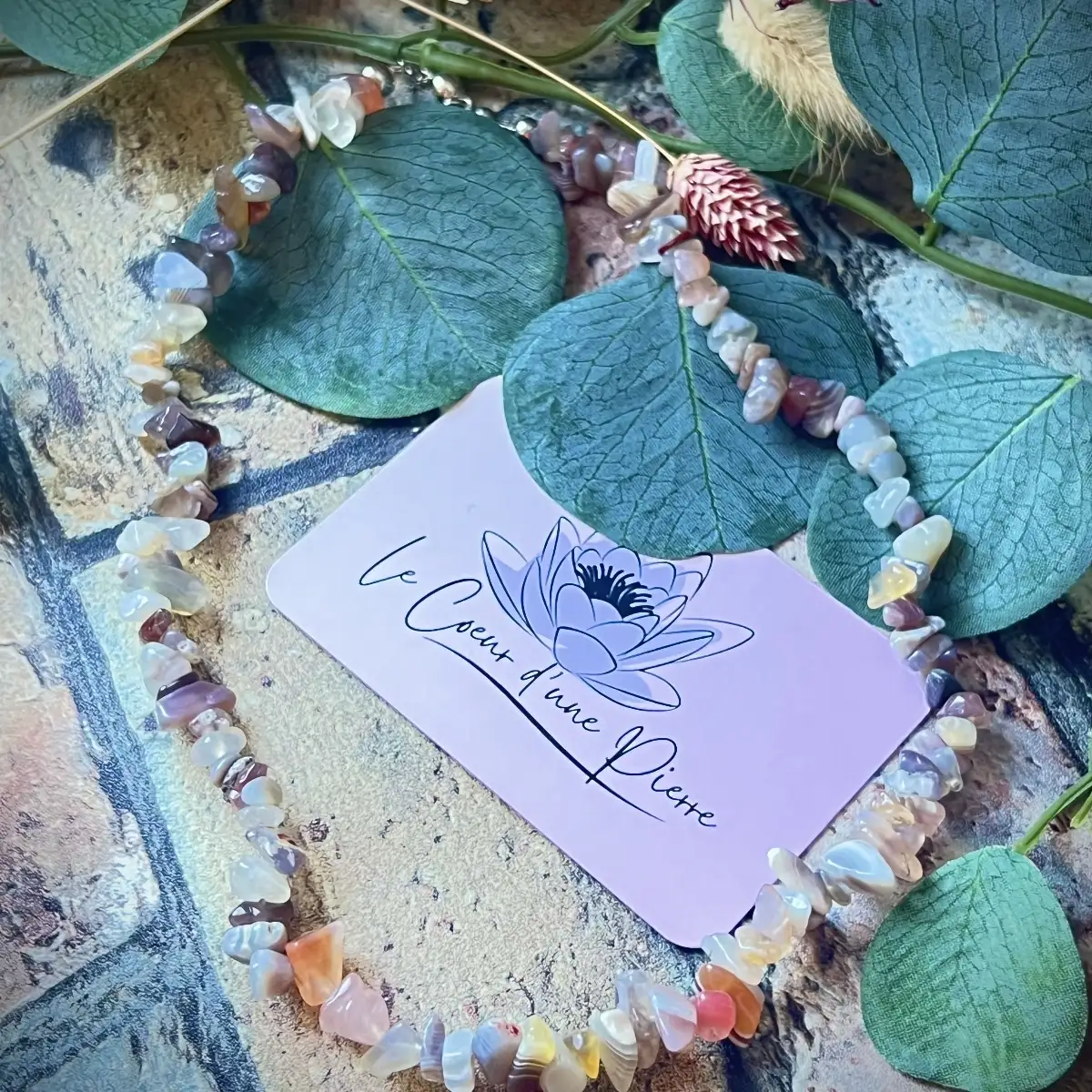 Collier Agate du Botswana