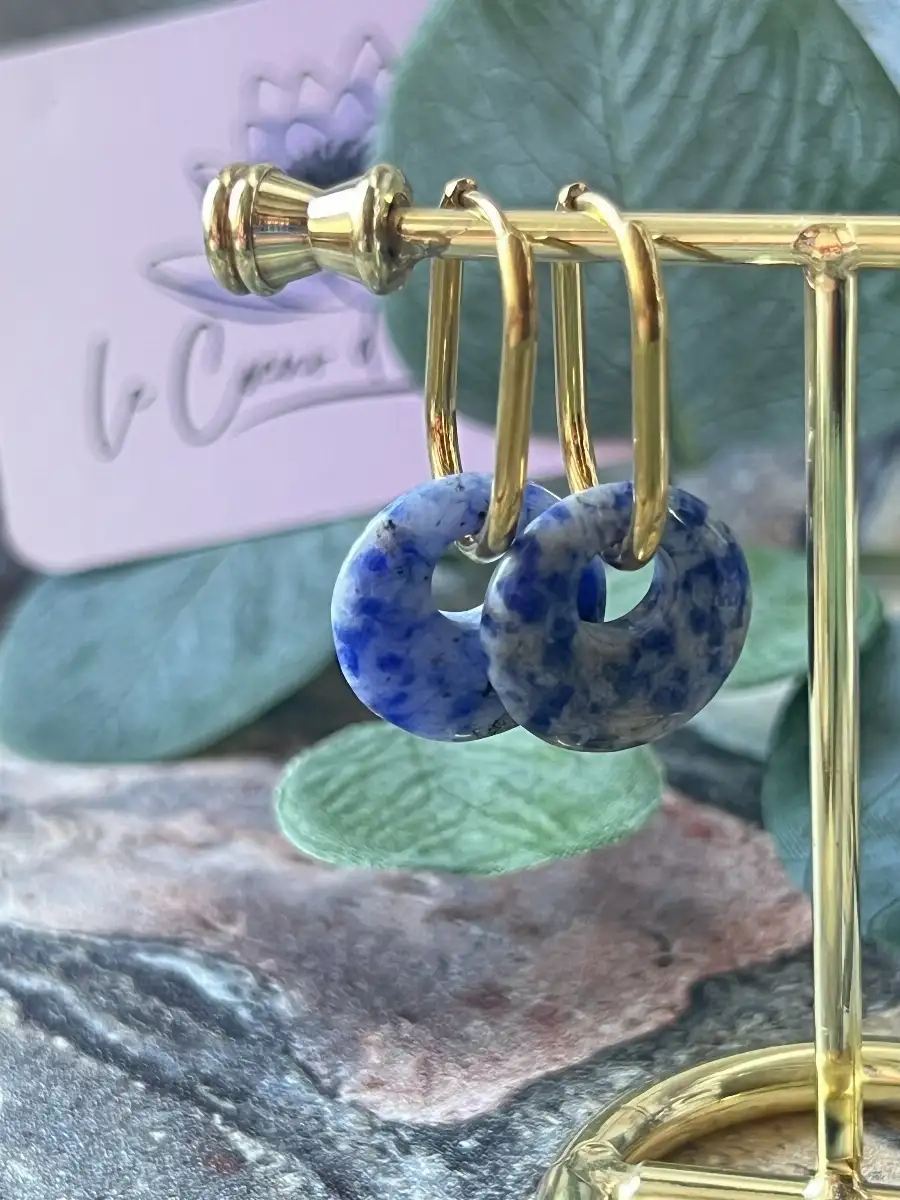 Boucles d'oreilles - Sodalite