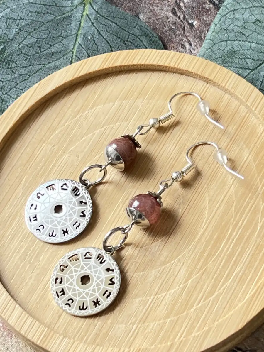 Boucles d’oreilles Quartz Fraise
