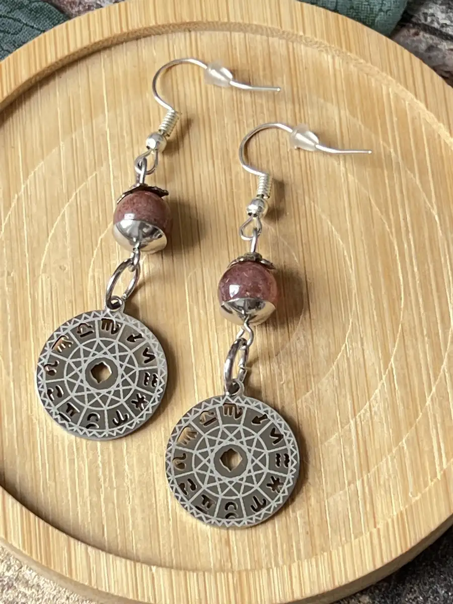 Boucles d’oreilles Quartz Fraise