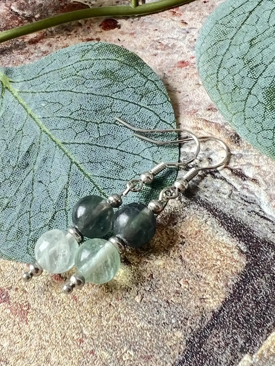 Boucles d'oreilles en fluorite