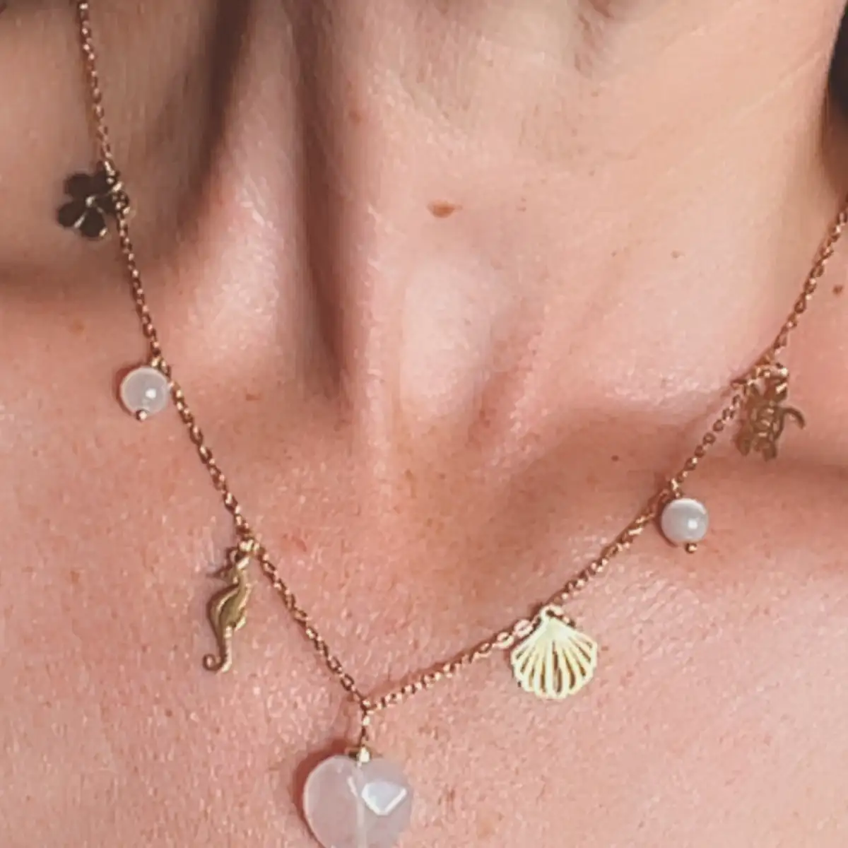 Collier inox doré