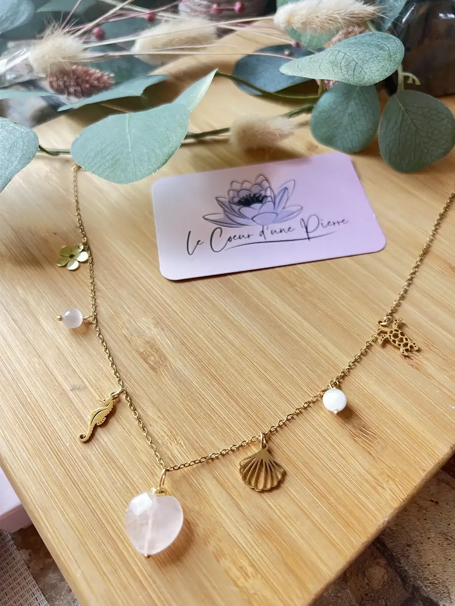 Collier inox doré