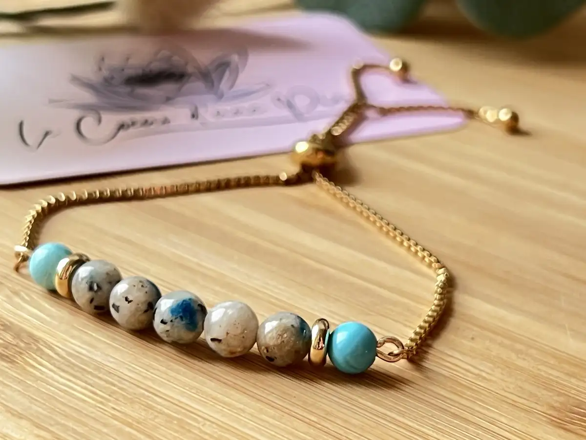 Bracelet Force et Intuition– Jaspe K2 ET Turquoise